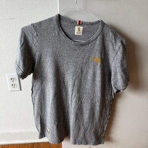 Tracksmith Greyboy T-Shirt | Mens Small | Grey w/Gold Rabbit [RARE]